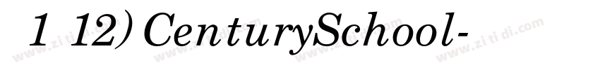 畎1件12) CenturySchool字体转换